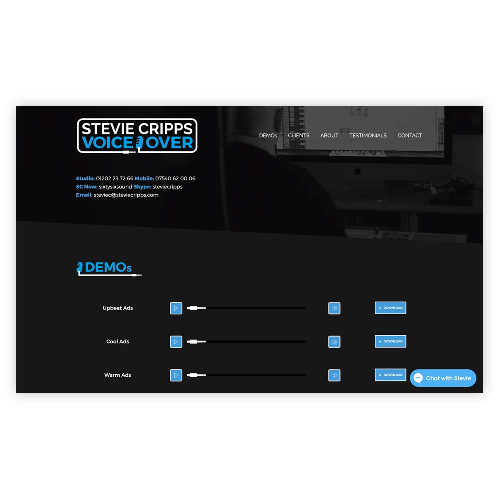Stevie Cripps website design